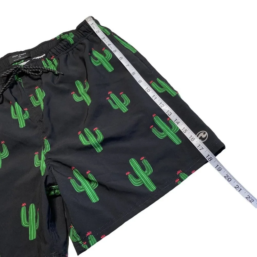 Ocean Current Volley Shorts Cactus Cacti  Swim Shorts Mesh Lined Stretch Sz XXL
